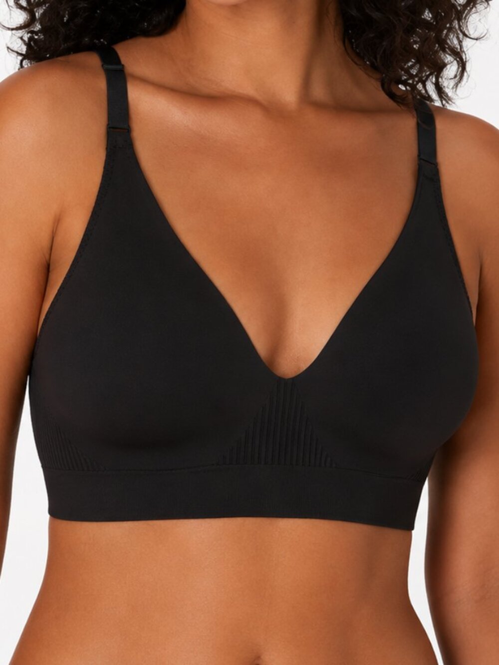 Bali DF3380 Wire Free Seamless Comfort Bra Black Medium
